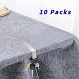 Tafelkleedhouders voor dikke tafelbladen, 10 stuks kattenklauwen weerbestendige roestvrijstalen tafelkleedklemmen, tafelkleedclips voor tuintafel restaurant familie eettafel buiten campingtafel