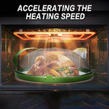 Magnetron Voedsel Bell Plaat Deksel Voorkom Spatten Helder met Ventilatie en Handgrepen Hittebestendige Deksels (Pack van 1)