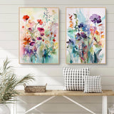 Woonkamerfoto's, set van 3, kleurrijke bloemenposters, slaapkamermuurfoto's, stijlvolle esthetische decoratieve canvasfoto's, zonder lijst, wanddecoratieposter (50 x 70 cm)