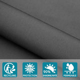 Balkonscherm, inkijkbescherming, balkonafdekking, 80 x 300 cm, windscherm, ondoorzichtig, balkonbekleding, PES 170 g/m², wind- en uv-bescherming, met inslagringen en kabelbinders, antraciet