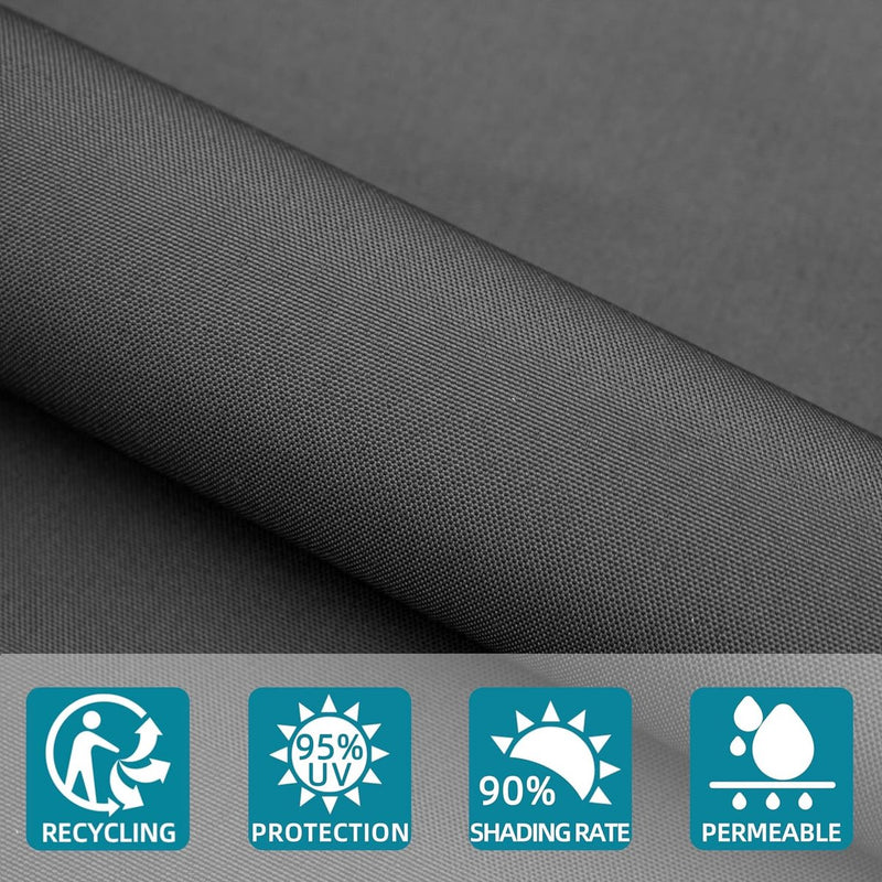 Balkonscherm, inkijkbescherming, balkonafdekking, 80 x 300 cm, windscherm, ondoorzichtig, balkonbekleding, PES 170 g/m², wind- en uv-bescherming, met inslagringen en kabelbinders, antraciet