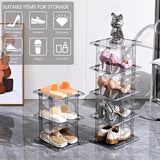 Schoenenrek 8 niveaus Schoenenrek, verticale kast Houten schoenenstandaard Smalle schoenopslag Ruimtebesparend Stapelbare schoenenstandaard voor hal Slaapkamer Keuken Entree (grijs 14 niveaus)