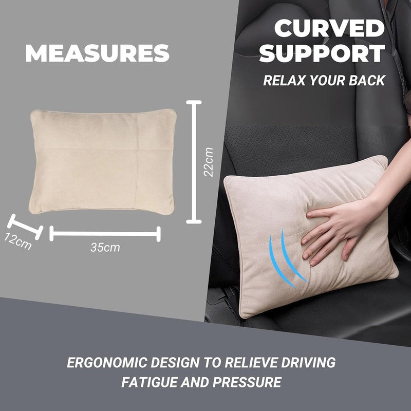 2 x auto lendenkussen. Lendenkussen voor de rugleuning. Rugsteun voor de auto. Ademend, comfortabel, zacht rugkussen. Rugkussen voor reizen, stoel, stoel