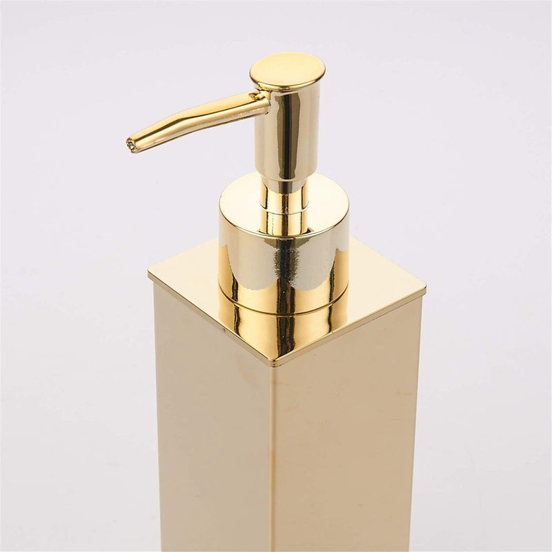 Staande zeepdispenser Vierkante lotionzeepdispensers, gouden shampoodispenser voor douche, badkamer, keuken