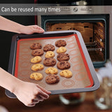 5 stuks bitterkoekjes bakmat, antislip bakmat, 42 cm x 29,5 cm broodmat, antiaanbakmat, permanente bakfolie, bakpapier, voor bitterkoekjes, koekjes, brood, pizzamat