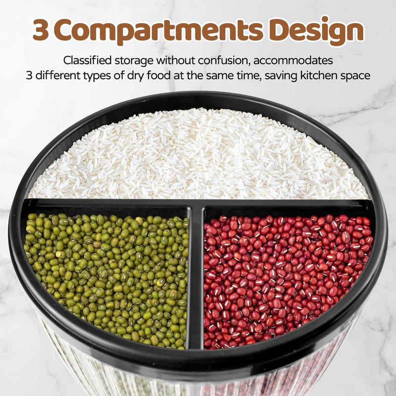 Graancontainer 5L, graandispenser en droogvoercontainer voor granen, rijst, bonen