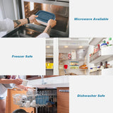 Voedselcontainers, opbergset (1000ML per doos), BPA-vrij, rechthoekig, kunststof, voedselcontainers met deksel, stapelbaar, voor school, werk, reizen en maaltijden, 10 stuks