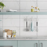 Kledinghaken, 3 haken, garderobelijst, roestvrij staal, geborsteld, voor jassen, jurken, tot 20 kg belastbaar, haaklijst voor hal, voorkamer, 22 cm (zilver, 2 stuks)