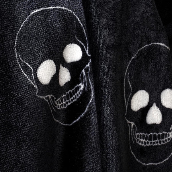 Grijze Skull Fleece deken/plaid 130 x 170 cm