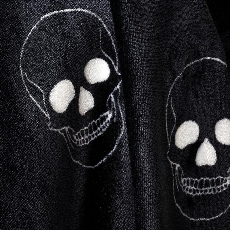 Grijze Skull Fleece deken/plaid 130 x 170 cm