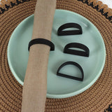 12 stuks servetringen geschikt voor Valentijnsdag, Moederdag, oogstfeest, Kerstmis, jubileumdiner, zwart