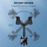 Auto-achteruitkijkspiegel mobiele telefoonhouder, multifunctionele universele 360 draaibare intrekbare auto-achteruitkijkspiegel cliphouder voor alle mobiele telefoons