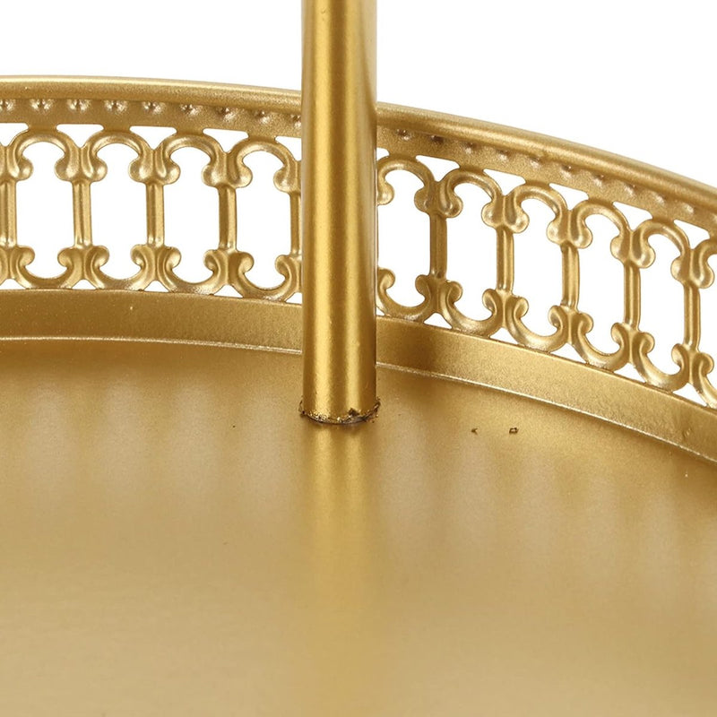 Gouden taartstandaardset, 2-laags fruitschaal met grote capaciteit, decoratieve multifunctionele cupcakestandaard voor thuisfeestkeuken