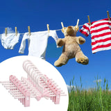 10 stuks kledinghangers voor broeken, broekhangers met verstelbare clips, kinderkledingrek, hanger met verstelbare clips, hangers met antislipclips voor broeken, rokken (A)