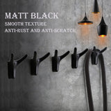 4 stuks dubbele wandhaken, garderobehaken, wandmontage, kledinghaken, zinklegering, handdoekhaken, ideaal voor garderobehaken, badkamer, keuken, kantoor, met schroeven, zwart