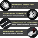 Saladebestekset, saladelepels van roestvrij staal en saladevorken van roestvrij staal, saladeserverset voor restaurants, hotel, feest, buffet (2 stuks)