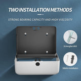 handdoekdispenser Multi-vouwdispenser voor badkamer keuken Plastic handdoekdispenser met slot Toiletrolhouder Dunne wandhanddoekdoos (wit)