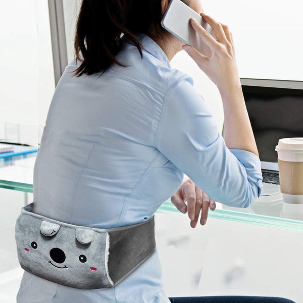 Warmwaterkruik Warmwaterkruikriem Koala rubberen warmwaterkruik met zachte taillehoes, warmwaterkruik voor nek en schouder, rug, benen, tailleverwarming (blauw)