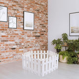 5 stuks kunststof witte randen tuinhek decoratieve tuinhekken panelen tuin lathek randen gazon bloembedden plantenranden voor tuin gazon paden (50 x 30 cm)