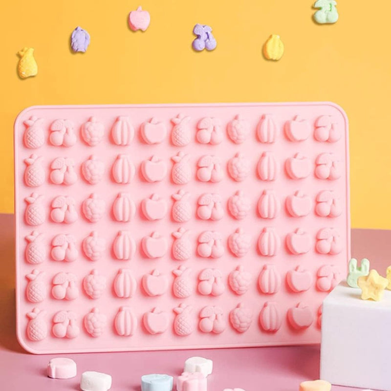 7 stuks siliconen chocoladevormen met 3 stuks pipetten, snoep, siliconen vormen, gummibeertjes, vorm, siliconen, chocoladevorm, ijsblokjesvormen voor doe-het-zelf chocolade, snoep