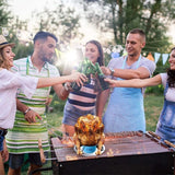 Kippenbraad, kippengrill van koolstofstaal, demonteerbare kippenbrader met afdruipbak, voor oven of grill, accessoires, kippenbrader, thuis BBQ