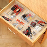 Set van 20 lade-organizers, 4 maten, apart organisatiesysteem, kunststof, antislip cosmetica-organizer, voor make-uplade, kaptafel, bureau, badkamer, keuken (helder)