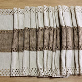 Macramé tafelloper 30 x 274 cm tafelloper beige boho jute tafelloper met kwastjes rechthoekig voor landhuisstijl bruiloft verjaardag feestelijk huis keuken koffie tafel decoratie