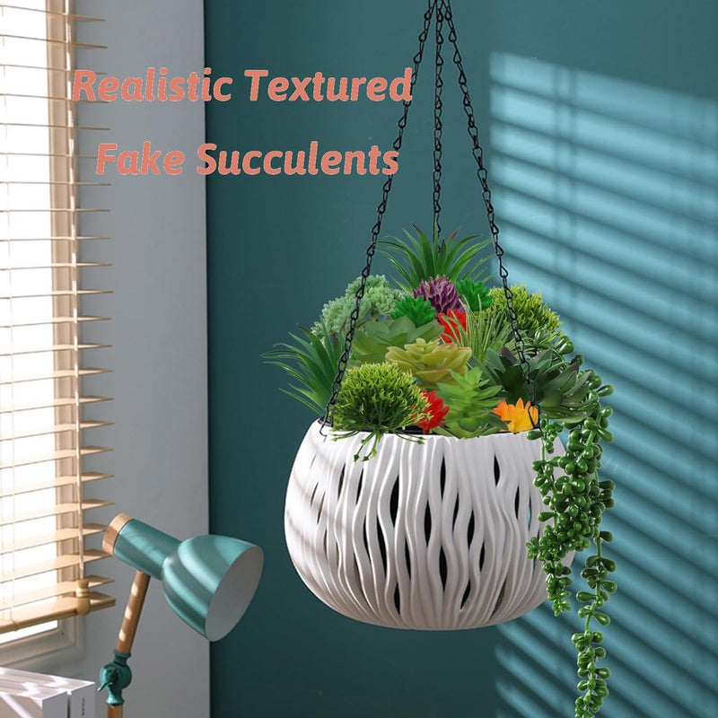 20 stuks vetplanten, kunstplanten, kleurrijke vetplanten, voor decoratie, woonkamer, kantoor, decoratie (zonder potten)