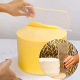 2-delige heldere acryl-taartschraper, taartdecoratiekam, taartschraper, gladde en gestreepte zij-taartschraper, suikergietkammen