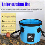 Opvouwbare opvouwbare emmer, opvouwbare emmer (12 liter), voor outdooractiviteiten, wandelen, vissen, reizen, zwart, voor camping, tuin (roze)