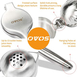 citruspers sappers limoen citrusvrucht handpers sapcentrifuge citruspers anti-bijtmiddel, vaatwasmachinebestendig roestvrij staal 18/8, Ø 7 cm