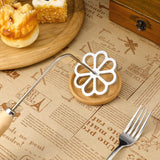 Rozenkeukjesvorm, wafelvorm, rozetten, traditionele deegvorm, wafelijzer, vormen, rozetwafelijzer, aluminium, wafelvorm, oven, rozenijzer voor het bakken, duikvorm, wafelvormen, zilver-1