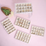 Sieradendoos van acryl met 5 laden, opbergruimte voor oorbellen, opbergdoos voor sieraden voor oorbellen, ring, sieradenorganizer (beige)