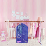 Kinderkledingtas met 5 zakken, opvouwbare kinderkledingzak, korte kledingafdekking voor eenvoudige organisatie voor dansers, optredens, wedstrijden, schoonheidswedstrijden, reizen en meer