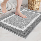 Zachte microvezel badmat, antislip badkamertapijt, machinewasbaar, waterabsorberende badmat, hoogpolige tapijten voor douche, badkamer