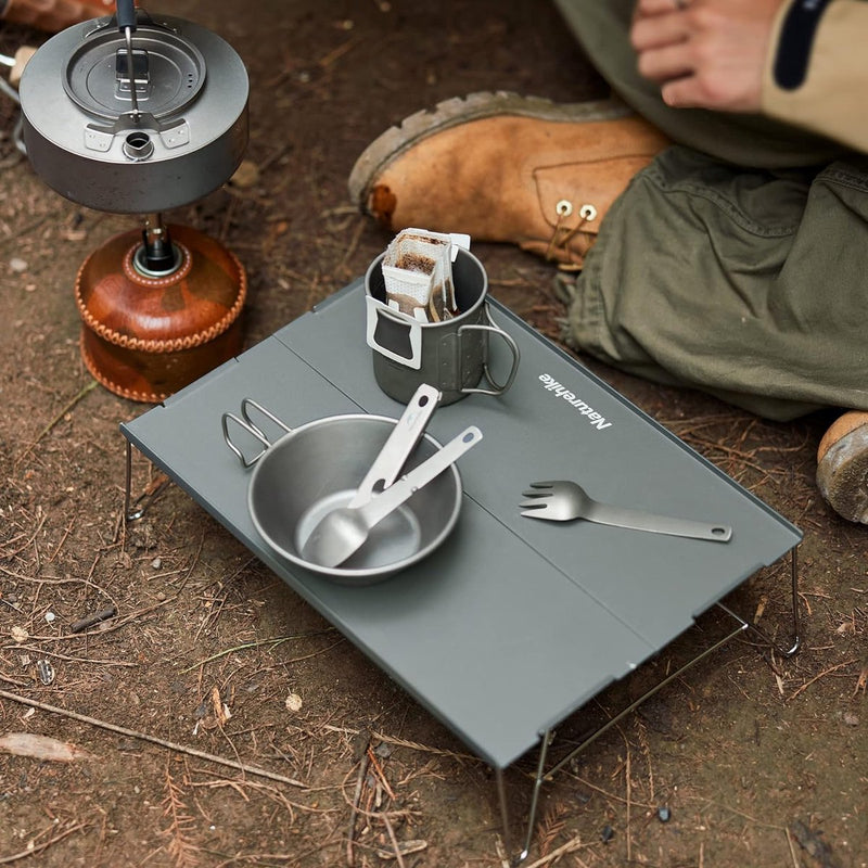 Klaptafel, kleine ultralichte campingtafel, mini-klaptafel, draagbare klaptafel voor wandelingen, fietstochten, picknick-maaltijden
