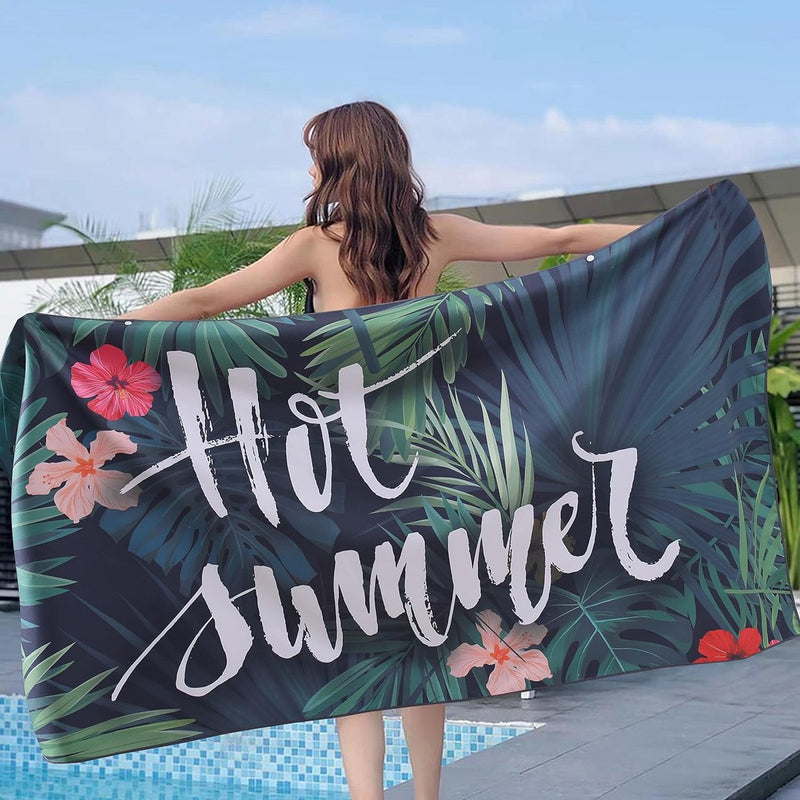 Strandhanddoeken, microvezel, groot, licht en dun, draagbare, sneldrogende saunahanddoek, badhanddoek, voor strand, reishanddoek, sauna (160 x 80 cm)