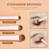 Kwastenset, oogkwast, oogmake-up, kwastenset, professionele 10 stuks, make-upkwasten, make-upkwasten, cosmetica-kwastenset, eyeliner-kwasten, oogkwasten, oogkwasten, set