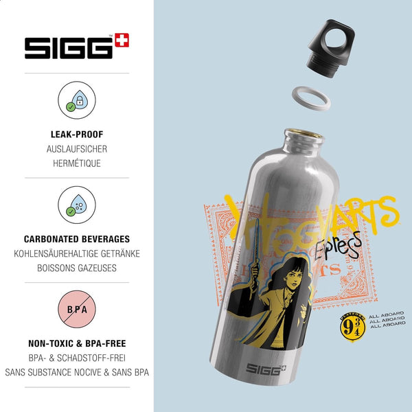 Aluminium drinkfles - Traveller Harry Potter - Klimaatneutraal gecertificeerd - Geschikt voor koolzuurhoudende dranken - Lekvrij - Veerlicht - BPA-vrij - 1 liter