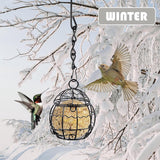 4 stuks voederdispensers, vogelvoederstation, wildvogelvoederdispenser, metalen vlechtwerk, voederdispenser voor wilde vogels, voederdispenser voor tuin, buiten, wilde vogels, mussen, roodborstjes