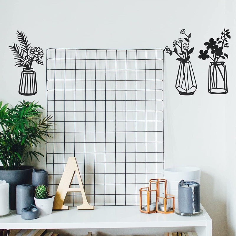 3 stuks bloemen metalen wanddecoratie zwart metaal muurkunst metaal bloemen wandsculptuur voor terras balkon woonkamer badkamer slaapkamer eetkamer keuken decoraties