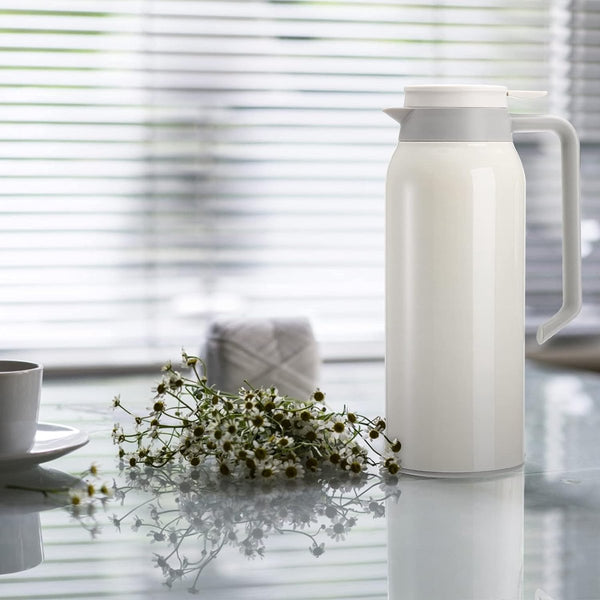 1500 ml roestvrijstalen thermische karaf, dubbelwandige vacuüm koffiekaraf, warmtehoudende geïsoleerde waterkan voor thuis, kantoor, buiten en restaurant