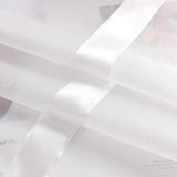 Voile gordijn sjaal transparant gordijn met satijnen lint plooiband H/B 170/300 cm wit