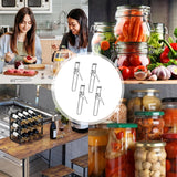 roestvrijstalen dekselopener, 2 stuks, roestvrij staal, instelbare multifunctionele blikopener, antislip, voor senioren, werkbesparende blikopener voor senioren, artritis (zilver)