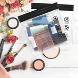 Handbagage, vloeistoffen, toilettas, transparant, waterdichte tas met ritssluiting, vliegtuig, reizen, cosmeticatas, transparant, toilettas voor het vervoer van vloeistoffen (4 stuks), transparant