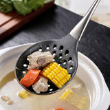 Wokspatel en pollepel, Wokaccessoires, Keukengereiset, 34cm Spatel voor Wok, Chinese Wokgereedschapset, 304 roestvrij staal (grijs)