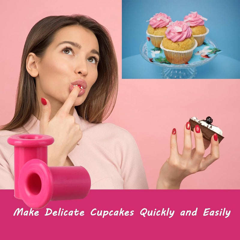 6-delige cakemuffinboor, siliconen muffinvormpjes, siliconen bakvorm, geschikt voor het bakken van taarten thuis