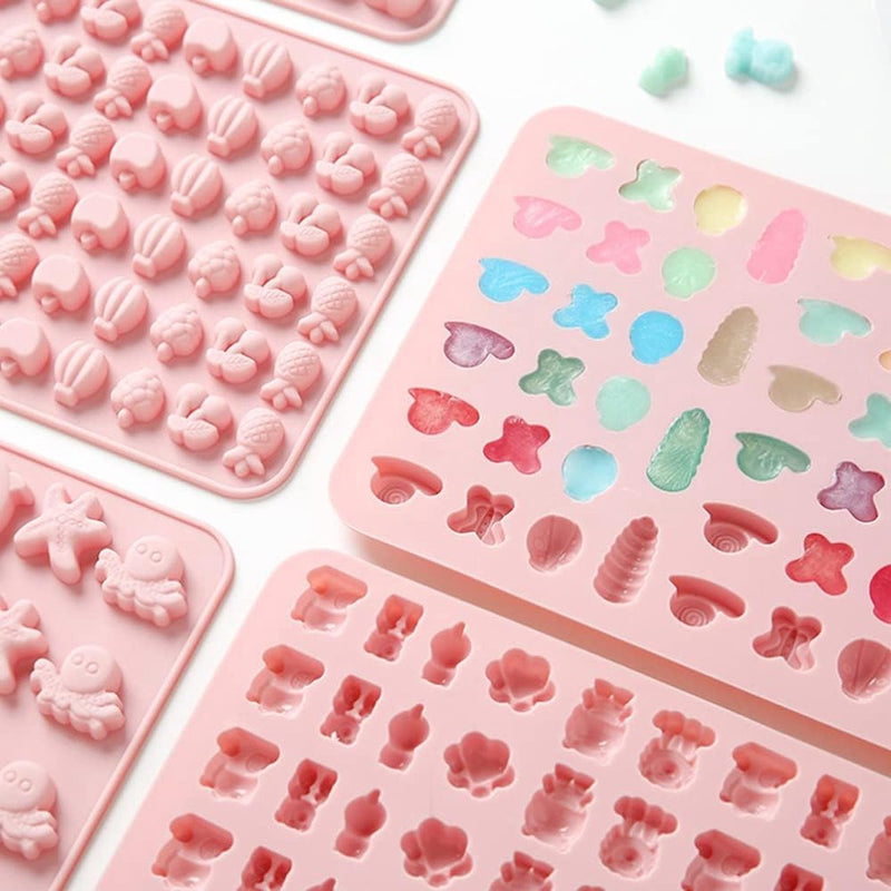 7 stuks siliconen chocoladevormen met 3 stuks pipetten, snoep, siliconen vormen, gummibeertjes, vorm, siliconen, chocoladevorm, ijsblokjesvormen voor doe-het-zelf chocolade, snoep