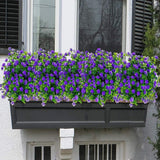 Kunstbloemen, 4 stuks Kunstbloemen Groen UV-bestendige planten Heesters Nepbloemen Binnen Buiten voor Huis Tuin Bruids Bruiloft Feestdecoratie (Paars)