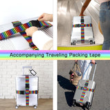 2 stuks kofferriem met 2 bagagelabels, kofferband, riem, kleurrijk, bagageriem, reisaccessoires, suitcase riem, verstelbare multifunctionele bagageriem voor koffer, riem, kofferriem, golf